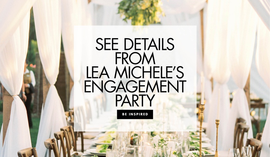Lea Michele and Zandy Reich Had an Engagement Party!
Article: Lea Michele and Zandy Reich Had an Engagement Party!
Photography: Bryan Miller Photography
Read More:
http://www.insideweddings.com/news/celebrity-style/lea-michele-and-zandy-reich-had-an-engagement-party/4499/ See details from Lea Michele's engagement party with Zandy Reich