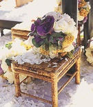 Unique Flower Arrangement
Photography: Elizabeth Messina
Read More:
http://www.insideweddings.com/weddings/cozy-seaside-celebration-in-santa-barbara-california/173/ Exotic flowers in short vases on pedastals