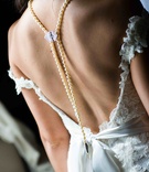 Deco Pearl Necklace
Photography: Images by Berit, Inc.
Read More:
http://www.insideweddings.com/weddings/east-coast-countryside-wedding-with-vintage-details/521/ Art Deco diamond clasp on back necklace of pearls