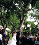Verdant Alfresco Ceremony
Photography: Sun-Dance Photography
Read More:
http://www.insideweddings.com/weddings/vintage-inspired-persian-wedding-in-santa-barbara-california/138/ Bride and groom at altar beneath tree and paper lanterns