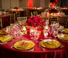 Reception Table in Red and Gold