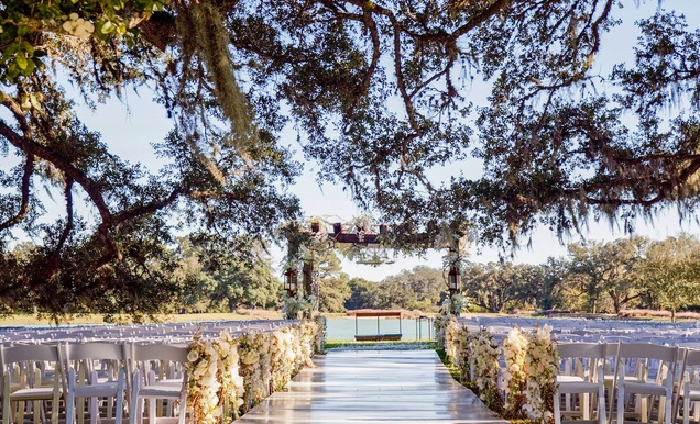 Romantic Lakefront Ceremony + Elegant Tented Reception in Texas