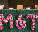 Floral Initials on Bar