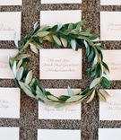 Simple Escort Cards
Photography: Elizabeth Messina
Read More:
http://www.insideweddings.com/weddings/catriona-mcginn-and-mark-paul-gosselaar/428/ White seating card with champagne lettering
