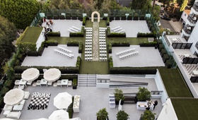 Bird's Eye View of Rooftop Ceremony
Photography: Embrace Life Photography
Read More:
http://www.insideweddings.com/weddings/rooftop-ceremony-ballroom-reception-where-the-couple-first-met/1257/ bird's eye view of rooftop ceremony at the london west hollywood