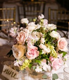 Pink %26 Greenery Centerpiece with Number
Photography: Aevitas Weddings
Read More:
http://www.insideweddings.com/weddings/rooftop-ceremony-ballroom-reception-with-english-garden-theme/1286/ wedding reception low centerpiece pink white garden rose ranunculus greenery acrylic table number