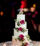 Wedding Cake with Giraffe Topper
Photography: Roey Yohai Photography
Read More:
http://www.insideweddings.com/weddings/elegant-jewish-wedding-at-architectural-landmark-in-new-york-city/1085/ Wedding cake with buttercream frosting pink flower white ranunculus giraffe cake topper with veil