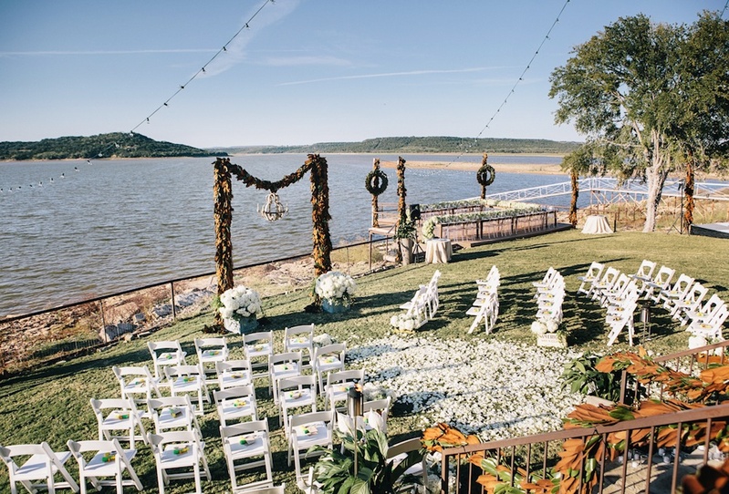 Lakeside Ceremony Space
Photography: Vue Photography
Read More:
http://www.insideweddings.com/weddings/southern-lake-house-wedding-with-ivory-and-green-color-palette/534/ Backyard wedding in Texas on lake