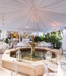 Reception Tables Around Fountain
Photography: Patricia Dash for Revery Weddings
Read More:
http://www.insideweddings.com/weddings/luann-de-lesseps-and-thomas-dagostino/1013/ Tent wedding reception for The Real Housewives of New York City's Luann de Lesseps