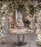 Wedding Cake with Silver Layers
Photography: Curtis Dahl Photography
Read More:
http://www.insideweddings.com/weddings/spring-outdoor-ceremony-ballroom-reception-with-cultural-elements/1313/ wedding cake on table multi layer feather silver white flowers greenery arch modern cake table