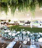 Sydney %26 Cameron's Reception Décor
Photography: Joy Strotz Photography
Read More:
http://www.insideweddings.com/weddings/sydney-sierota-and-cameron-quiseng/1301/ Echosmith singer Sydney Sierota and Cameron Quiseng wedding reception eucalyptus wood table ferns