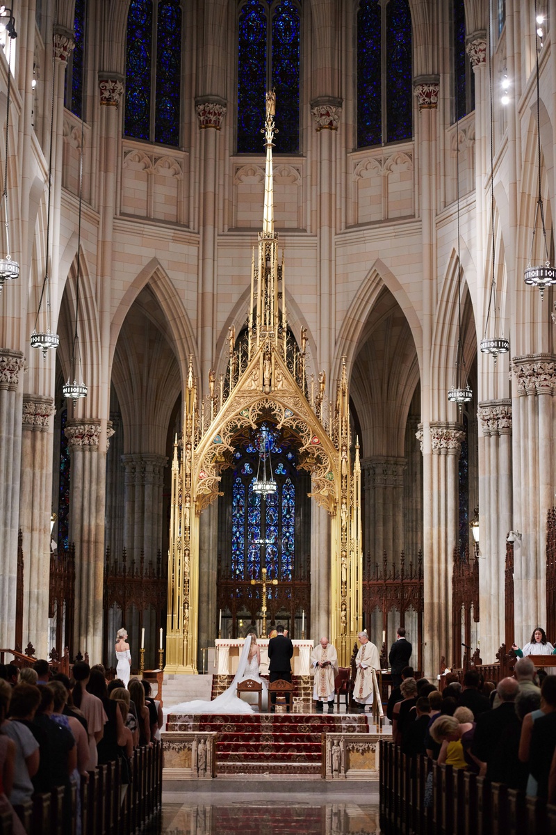 Cathedral Wedding in New York City
Photography: Christian Oth Studio
Read More:
http://www.insideweddings.com/weddings/traditional-cathedral-wedding-luxury-reception-in-new-york-city/1331/ bride and groom at altar new york city cathedral saint patrick's cathedral st pats
