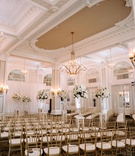 Luxe Ballroom Wedding Ceremony Venue
Photography: Janelle Elise Photography
Read More:
http://www.insideweddings.com/weddings/luxurious-real-wedding-with-gold-ivory-blush-palette-in-atlanta/1209/ ornate molding at ballroom in atlanta gold chairs tall flower arrangements along aisle white drapery