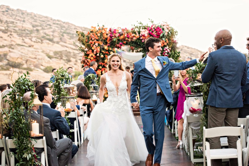 Bohemian Wedding Ceremony Recessional
Photography: Laurie Bailey Photography
Read More:
http://www.insideweddings.com/weddings/outdoor-jewish-ceremony-reception-with-colorful-bohemian-decor/1330/ wedding ceremony recessional bride groom outdoor ceremony hummingbird nest ranch colorful decor