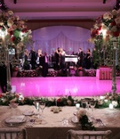 View of Reception from Head Table
Photography: Lawrence Crandall Photography
Read More:
http://www.insideweddings.com/weddings/enchanted-garden-theme-wedding-at-balboa-bay-club-in-newport-beach/145/ Pink and purple lighting on dance floor