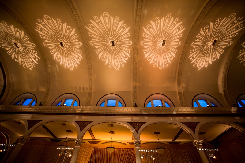 Intricate Lighting on Ceiling
Photography: Laura Grier of Beautiful Day Photography
Read More:
http://www.insideweddings.com/weddings/glamorous-art-deco-inspired-wedding-in-downtown-los-angeles/1162/ vibiana wedding reception, art deco lighting on ceiling, heidi gibson engagement ring lighting