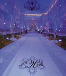 Winter-Themed Ceremony
Photography: Patty Daniels Town %26 Country Studio
Read More:
http://www.insideweddings.com/weddings/all-white-autumn-wedding-at-south-beach-in-miami-florida/204/ Purple and blue lighting and Original Runner Co. aisle