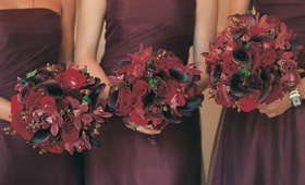 Dark Red Bouquets
Photography: Simone %26 Martin Photography
Read More:
http://www.insideweddings.com/weddings/multicultural-winter-wedding-at-a-sophisticated-venue-in-california/75/ Bridesmaid bouquets in red and burgundy