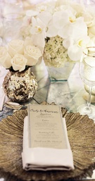 Wedding Menu on Gold Charger Plate
Photography: Abby Jiu Photography
Read More:
http://www.insideweddings.com/weddings/ballroom-wedding-with-classic-color-scheme-modern-catering-trends/827/ Wedding menu with Laura Hooper Calligraphy on gold pattern charger plate with gold mercury glass