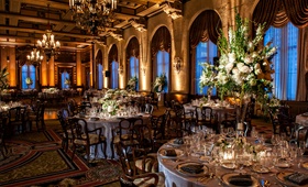 Ornate Ballroom
Photography: B%26G Photography
Read More:
http://www.insideweddings.com/weddings/classic-elegant-wedding-at-a-private-club-in-los-angeles/508/ lavish ballroom with chandeliers and ornate windows
