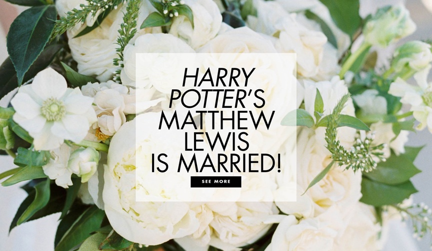 Matthew Lewis and Angela Jones are Married!
Article: Matthew Lewis and Angela Jones Are Married!
Photography: Heather Rowland Photography %26 Thisbe Grace Photography
Read More:
http://www.insideweddings.com/news/celebrity-style/matthew-lewis-and-angela-jones-are-married/4420/ Harry Potter actor Matthew Lewis aka Neville Longbottom was married to Angela Jones in Italy