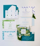 Tropical Blue %26 Green Invitation Suite
Photography: Liz Banfield
Read More:
http://www.insideweddings.com/weddings/sophisticated-playful-southern-jewish-wedding-in-charleston/1076/ Wedding invitation blue green teal turquoise destination wedding charleston south carolina palm