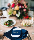 Navy Name Card, Napkin at Place Setting
Photography: Julia Elinecka Photography
Read More:
http://www.insideweddings.com/weddings/orthodox-christian-ceremony-intimate-celebration-in-ukraine/882/ navy name card napkin place setting pink linen colorful arrangement Ukrainian wedding writing kiev