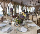 Champagne-Hued Circular Tablescape, Centerpieces