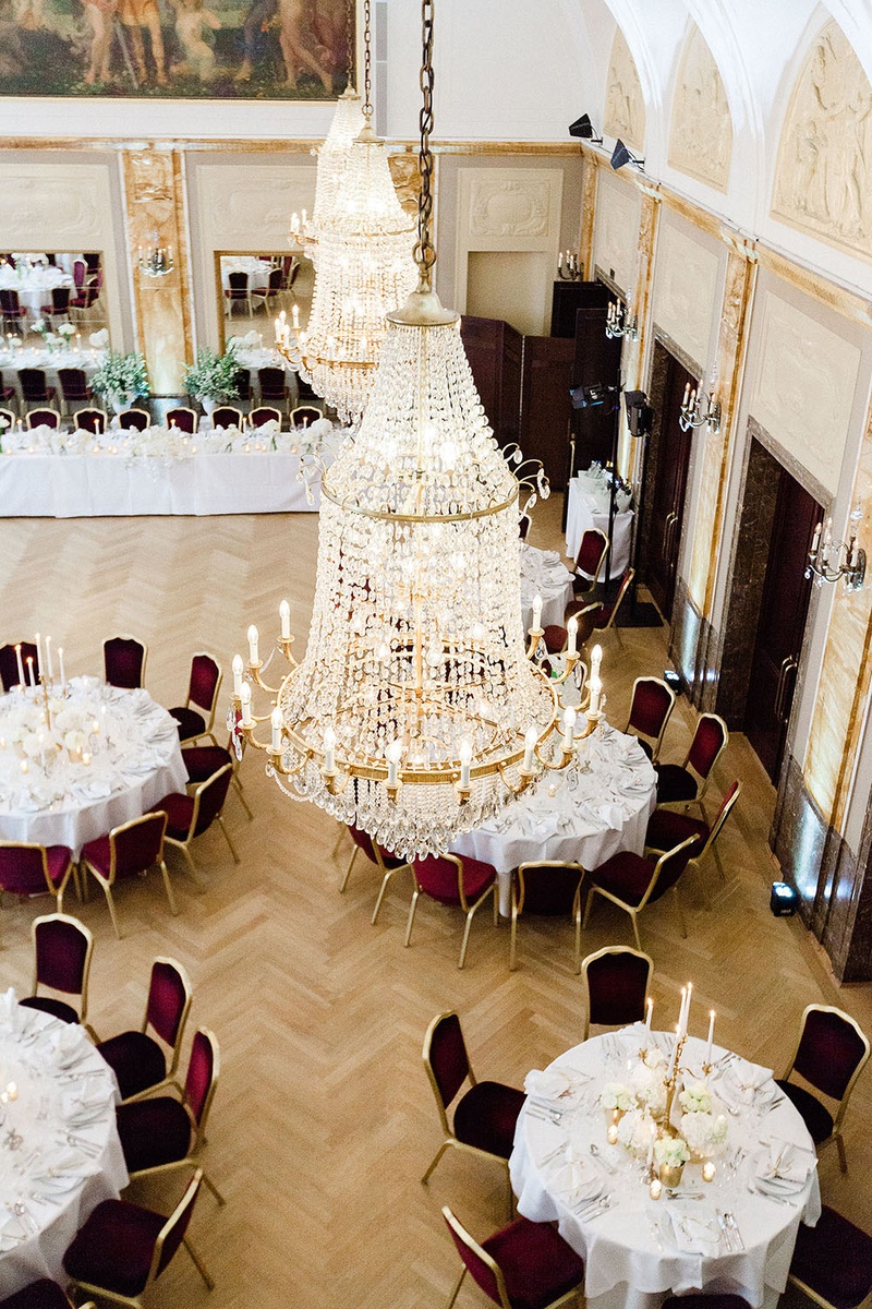 Crystal %26 Gold Chandeliers in Ballroom
Photography: Cornelia Lietz Photography
Read More:
http://www.insideweddings.com/weddings/fairy-tale-wedding-abroad-at-castle-in-grooms-hometown-in-germany/1374/ wedding reception in germany hotel grand chandelier crystal gold details aerial view of reception