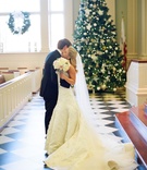 Holiday Wedding Couple
Photography: Liz Banfield and Adrienne Page
Read More:
http://www.insideweddings.com/weddings/glittering-gold-new-years-eve-celebration-in-oklahoma-city/614/ Bride and groom hug in front of Christmas tree