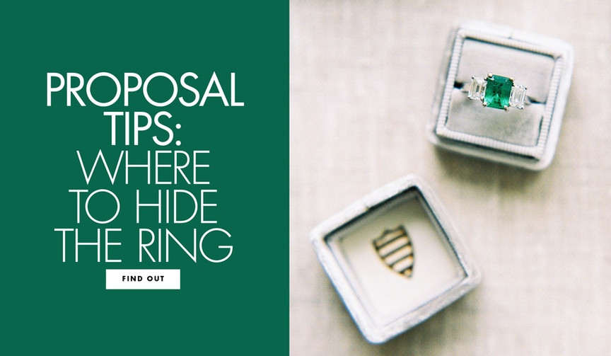 Where to Hide an Engagement Ring Before Proposing
Article: Where to Hide an Engagement Ring Before Proposing
Photography: Bonnie Sen Photography
Read More:
http://www.insideweddings.com/news/planning-design/where-to-hide-an-engagement-ring-before-proposing/4406/ Find a snooping-proof spot to keep the surprise safe!