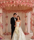 Manhattan Wedding Couple
Photography: Denis Reggie Photographers
Read More:
http://www.insideweddings.com/weddings/opulent-pink-wedding-at-the-waldorf-astoria-new-york/170/ Bride and groom under opulent pink chuppah