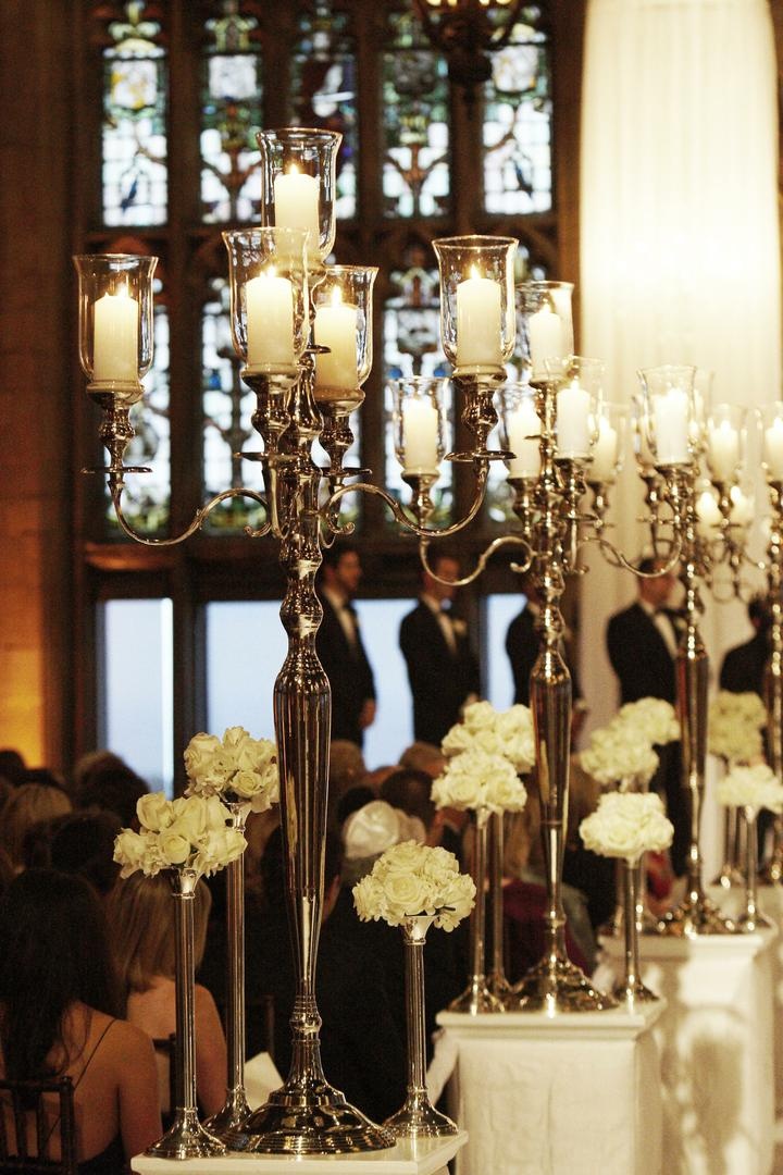Ceremony Décor Photos Candelabra Aisle Markers Inside Weddings