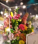 Flowers Encased in Acrylic Box
Photography: Roey Yohai Photography
Read More:
http://www.insideweddings.com/weddings/colorful-fall-wedding-with-modern-details-in-new-york-city/971/ Greenery and pink yellow flowers in lucite box wedding reception modern decor table numbers