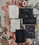 Boho-Chic Black %26 Gold Invite
Photography: Lilly Red Creative
Read More:
http://www.insideweddings.com/weddings/daughters-of-simone-designers-summer-wedding-in-lake-como-italy/1218/ wedding invitation suite daughters of simone co owner ashley black and gold wax seal invitations