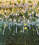 Flowers From Above
Photography: Carasco Photography
Read More:
http://www.insideweddings.com/weddings/parisian-inspired-styled-shoot-with-spring-florals/956/ lush white roses and tulips suspended from the ceiling