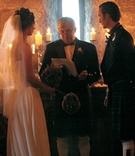 Candlelit Castle Wedding Ceremony
Photography: Captured Moments by Dee
Read More:
http://www.insideweddings.com/weddings/old-world-style-destination-castle-wedding-in-scotland/146/ Bride and groom at altar in stone candlelit castle room