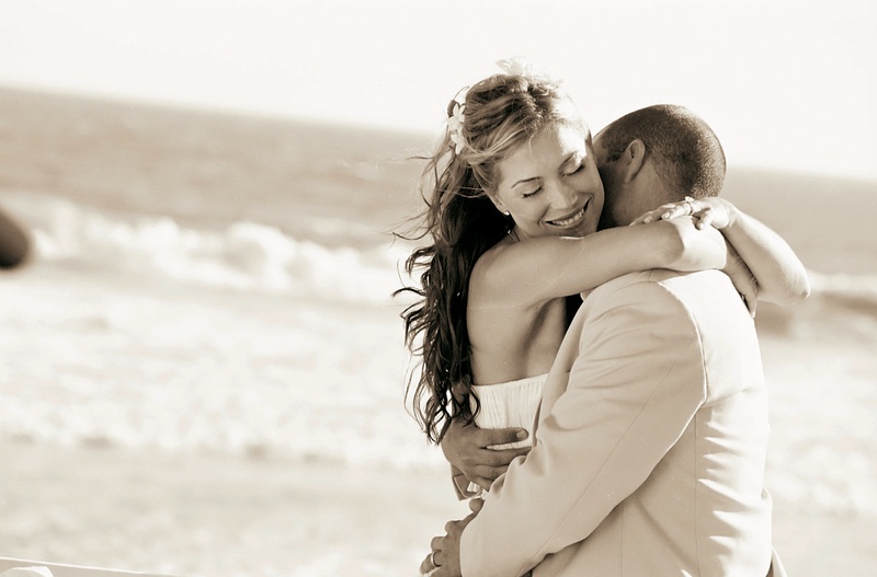 Beach Wedding Portrait
Photography: John Solano Photography
Read More:
http://www.insideweddings.com/weddings/tented-beach-wedding-in-malibu-california/24/ Bride and groom hug on beach near ocean