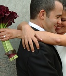 Calla Lily Bouquet
Photography: Robert Evans Studios
Read More:
http://www.insideweddings.com/weddings/sexy-moroccan-inspired-wedding-at-skirball-cultural-center/124/ Bride hugs groom with burgundy calla lilies