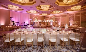 Unique Lucite Stand for Raised Centerpiece
Photography: Victoria Angela Photography
Read More:
http://www.insideweddings.com/weddings/church-ceremony-modern-elegant-reception-in-orlando-florida/1099/ Lucite stand on top of reception table displaying candles and small floral arrangements