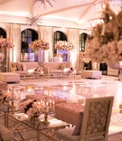 Velvet Settees Around Dance Floor
Photography: Samuel Lippke Studios
Read More:
http://www.insideweddings.com/weddings/glamorous-alfresco-ceremony-ballroom-reception-and-after-party/1041/ Wedding after party seating areas around dance floor starburst chandelier high centerpiece gold