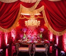 Theater Curtains Frame Table Setting