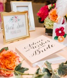 Advice Book for Bride-to-Be
Photography: Frances Iacuzzi Photography
Read More:
http://www.insideweddings.com/weddings/bridal-shower-with-bright-cheerful-color-palette-in-beverly-hills/1203/ bridal shower guest book pink book advice and wishes for the bride flowers