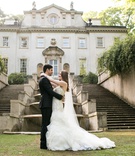 Bride and Groom in Front of Estate
Photography: Anna and Spencer Photography
Read More:
http://www.insideweddings.com/weddings/elegant-interfaith-wedding-with-a-secret-garden-theme-in-atlanta/1178/ bride in allure couture trumpet gown with beading and ruffles, groom in tuxedo, estate