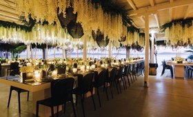 Floral Installation %26 Woven Pendants
Photography: Branco Prata
Read More:
http://www.insideweddings.com/weddings/luxe-destination-wedding-with-view-of-aegean-sea-in-mykonos-greece/1372/ destination wedding decor view of aegean sea in mykonos greece flowers and woven pendants modern