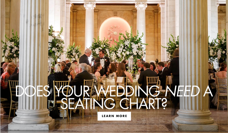 formal wedding guests seating at statehouse reception with columns