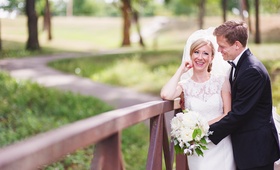 Couple on Bridge
Photography: Sharayamauck Photography
Read More:
http://www.insideweddings.com/weddings/an-artistic-fall-wedding-at-a-rustic-lodge-in-kansas/607/ bride and groom photo on bridge