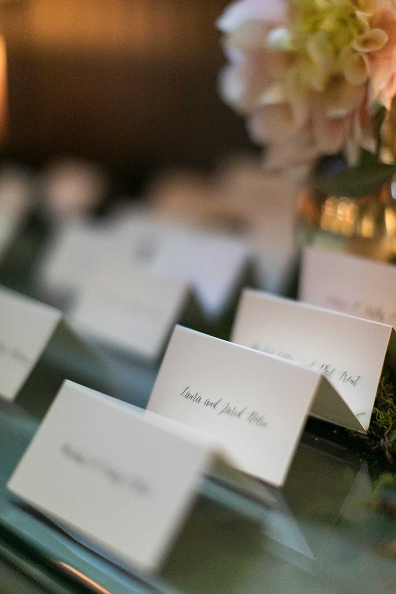 Escort Cards with Small Calligraphy
Photography: Vue Photography
Read More:
http://www.insideweddings.com/weddings/destination-rustic-fall-wedding-at-a-farm-in-north-carolina/1202/ escort cards with calligraphy white ivory
