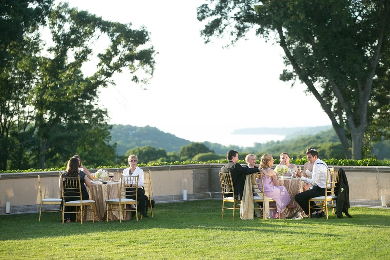 Cocktail Hour on Lawn at Oheka Castle
Photography: Brett Matthews Photography
Read More:
http://www.insideweddings.com/weddings/regal-outdoor-ceremony-ballroom-reception-at-oheka-castle-in-ny/821/ Wedding guests on green lawn at picturesque Oheka Castle in New York