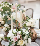 Roses %26 Greenery in Dark Metallic Vases
Photography: Collin Pierson Photography
Read More:
http://www.insideweddings.com/weddings/beach-wedding-ceremony-romantic-reception-inspiration-in-cabo/1304/ wedding vase dark metallic gold candleholder eucalyptus greenery white pink rose flowers low